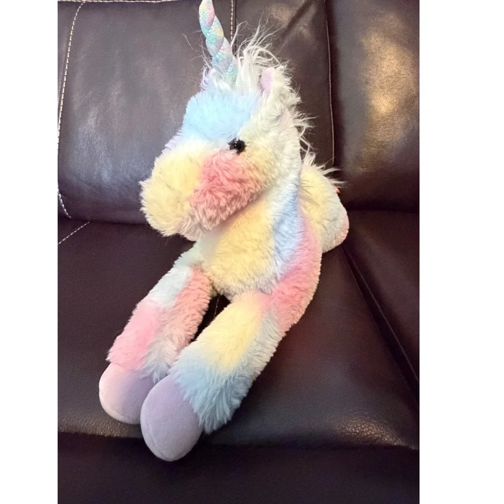 Douglas Cuddle Toy Pastel Rainbow Unicorn Anita  Plush 16 Inch Stuffed Animal
